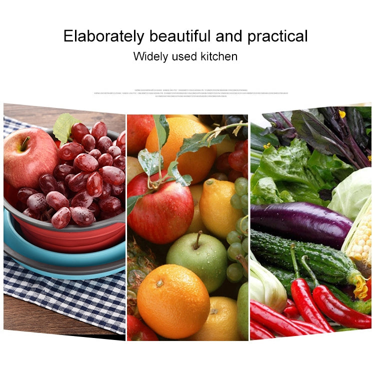 Creative Folding Vegetables Fruits Storage Basket Organizer Drain Basket, L, Size: 29.5*23.5*10cm, Size: L