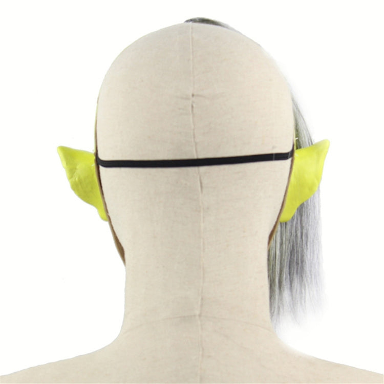 Halloween Festival Party Latex Green Face Clown Frightened Mask, with Hair, Green Face Clown