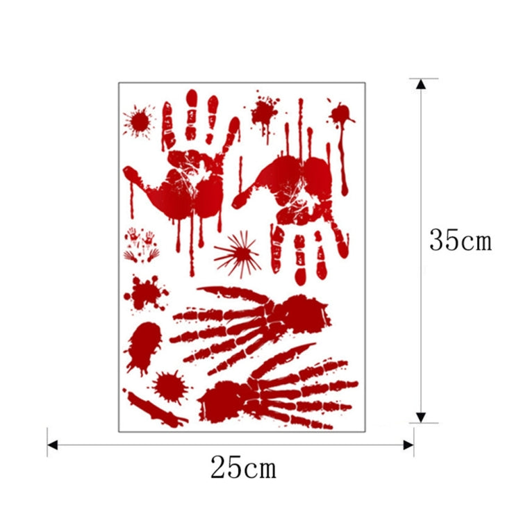 Halloween Decorations PVC Creative Blood-printed Wall Stickers Window Stickers, Size: 25*30cm, Random Style Delivery, 25x30cm