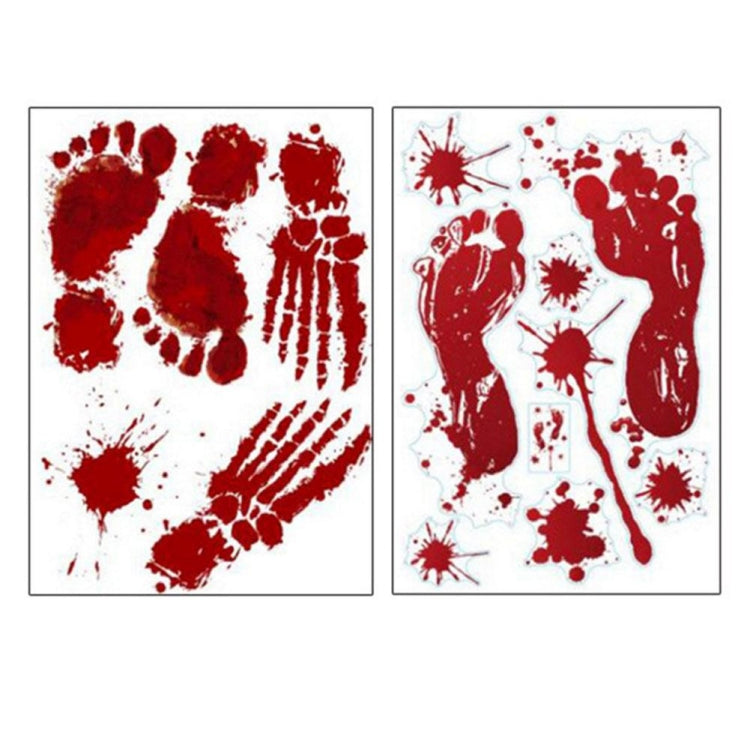 Halloween Decorations PVC Creative Blood-printed Wall Stickers Window Stickers, Size: 25*30cm, Random Style Delivery, 25x30cm