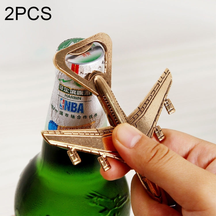 2 PCS Alloy Plane Design Beer Bottle Opener Best Wedding Gift and Party Favors, Plane model Plane model