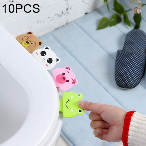 10 PCS Cute Cartoon Portable Convenient Toilet Lid Device Mention Toilet Set, Random Style Delivery, Cute Cartoon Toilet Lid Device Cute Cartoon Toilet Lid Device