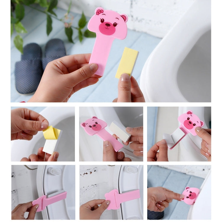10 PCS Cute Cartoon Portable Convenient Toilet Lid Device Mention Toilet Set, Random Style Delivery, Cute Cartoon Toilet Lid Device