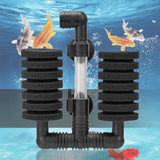 Wall-mounted Aquarium Mini Double Head Pneumatic Mute Biochemical Cotton Filter, HC7149A, HC7149B, HC7149C, HC7149D HC7149C