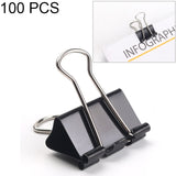100PCS 19mm Black Metal Clip Notes Letter Paper Clip Office Bind, 100PCS / 19mm 100PCS 19mm