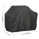 Outdoor Anti-UV Waterproof Dust-proof 210D Oxford Cloth BBQ Square Protective Bag Charcoal Barbeque Grill Cover, Size: 145x61x117cm, Size: 145x61x117cm