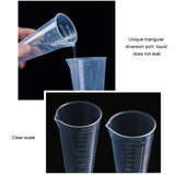 10 PCS 100ml Food Grade PP Plastic Flask Digital Cone Measuring Cup Cylinder Scale Measure Glass Lab Laboratory Tools, 100ml
