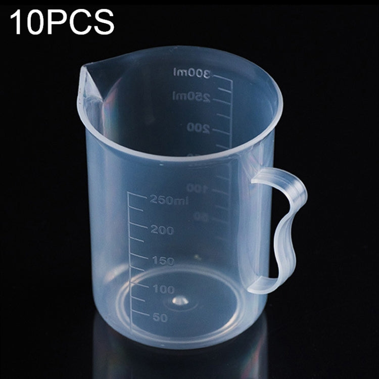 10 PCS 250ml Food Grade PP Plastic Flask Digital Measuring Cup Cylinder Scale Measure Glass Lab Laboratory Tools, 250ml 250ml