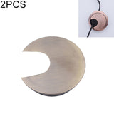 2 PCS Desk Computer Desktop Zinc Alloy Round Threading Box Hole Cover, Hole Diameter: 35mm (Bright Gold), 35mm Matte Silver, 35mm Brushed Steel, 35mm Bright Gold, 35mm Green Bronze, 35mm Red Bronze, 35mm Matte Black 35mm Green Bronze HC7296A