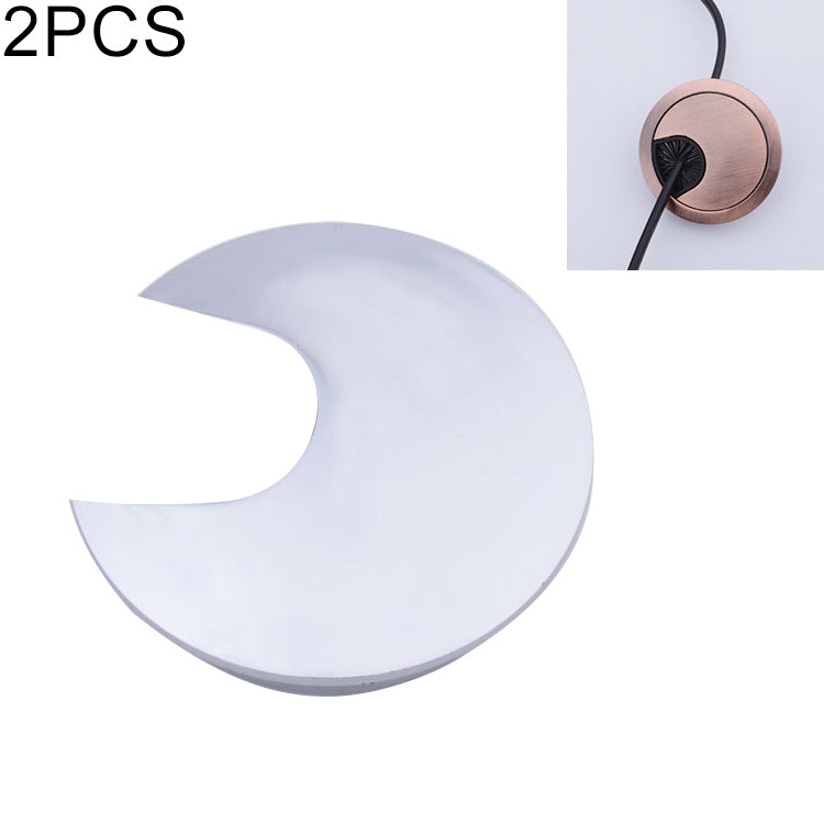 2 PCS Desk Computer Desktop Zinc Alloy Round Threading Box Hole Cover, Hole Diameter: 35mm (Bright Gold), 35mm Matte Silver, 35mm Brushed Steel, 35mm Bright Gold, 35mm Green Bronze, 35mm Red Bronze, 35mm Matte Black 35mm Bright Gold HC7296F