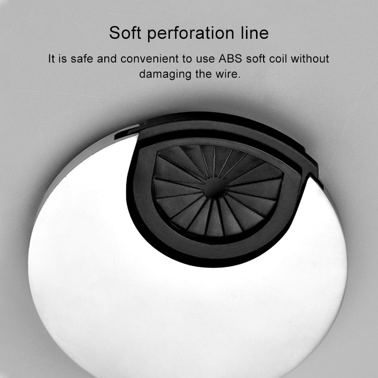 2 PCS Desk Computer Desktop Zinc Alloy Round Threading Box Hole Cover, Hole Diameter: 50mm (Bright Gold), 50mm