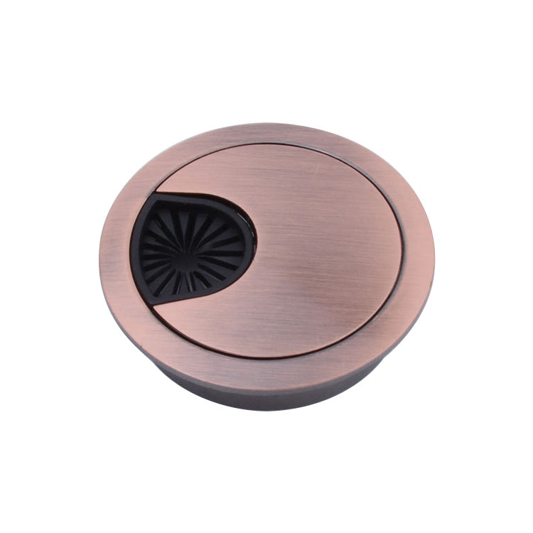 2 PCS Desk Computer Desktop Zinc Alloy Round Threading Box Hole Cover, Hole Diameter: 53mm  (Bright Gold), 53mm