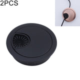 2 PCS Desk Computer Desktop Zinc Alloy Round Threading Box Hole Cover, Hole Diameter: 53mm  (Bright Gold), 53mm