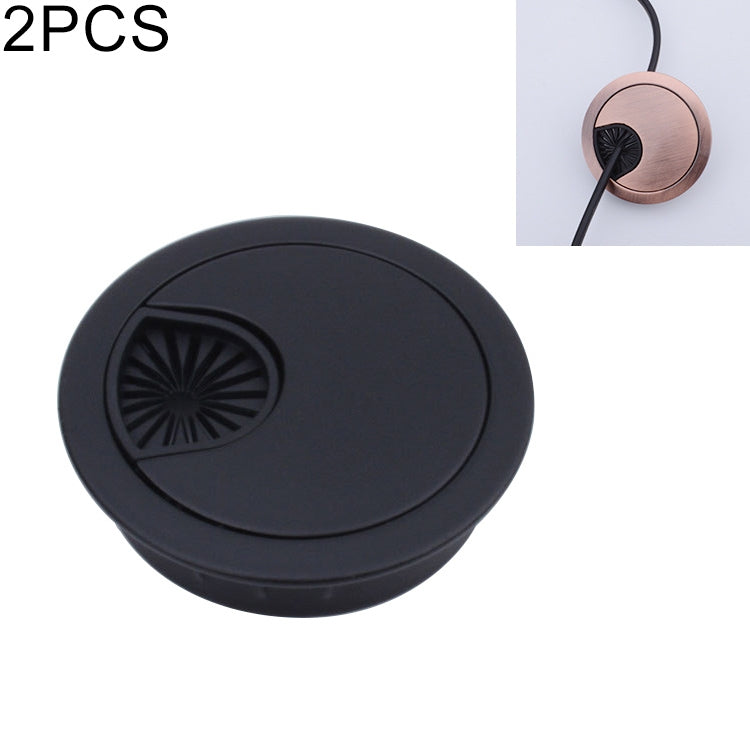 2 PCS Desk Computer Desktop Zinc Alloy Round Threading Box Hole Cover, Hole Diameter: 60mm (Green Bronze), 60mm 60mm HC7299C