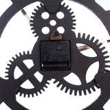 Retro Wooden Round Single-sided Gear Clock Number Wall Clock, Diameter: 58cm, Number 58, Number 58cm