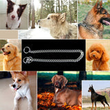 35cm Pet P Chain Pet Collars Pet Neck Strap Dog Neckband Snake Chain Dog Chain Solid Metal Chain Dog Collar, 35cm x 2mm