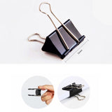 20PCS 51mm Black Metal Clip Notes Letter Paper Clip Office Bind, 20PCS / 51mm
