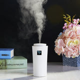 Small-3 2W Humidifier Moisture Meter Moisturizing Instrument with LED Night Light, Water Tank Capacity: 260ml White