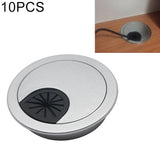 10 PCS Desk Computer Desktop Plastic Round Threading Box Hole Cover, Hole Diameter: 53mm, 53mm 53mm