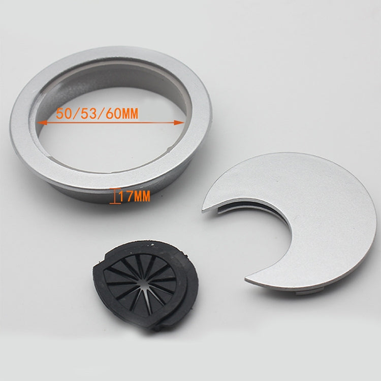 10 PCS Desk Computer Desktop Plastic Round Threading Box Hole Cover, Hole Diameter: 53mm, 53mm