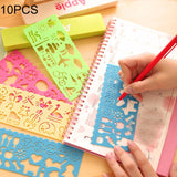10 PCS Creative Candy Color Drawing Ruler Speed Sketchpad Art Ruler Template, Random Color Delivery, Speed Sketchpad Speed Sketchpad