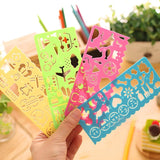 10 PCS Creative Candy Color Drawing Ruler Speed Sketchpad Art Ruler Template, Random Color Delivery, Speed Sketchpad