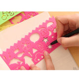 10 PCS Creative Candy Color Drawing Ruler Speed Sketchpad Art Ruler Template, Random Color Delivery, Speed Sketchpad