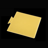 100 / Pack Small Square Cake Cardboard Pad Thick Rigid Golden Cake Mousse Cake Mat, Small Square
