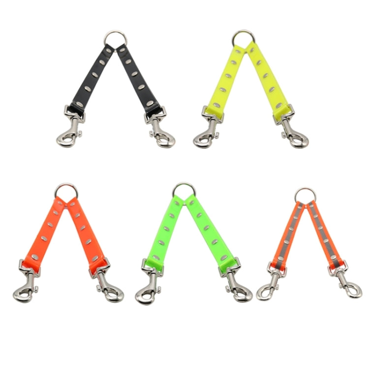 TPU Material Pet Dogs 2 in 1 Tangle-free Traction Rope Double Pet Dog Walking Leash, Length: 25 cm, 2 in 1 (Black), 25 cm (Orange), 25 cm (Green), 2 in 1 (Red), 2 in 1 (Yellow)