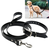 TPU Material Traction Belt Pet Dogs Collar Telescopic Dog Traction Rope with Dog Leash Handle, Size: S, Rope Length: 120 cm, Collar Size: 40 cm Black