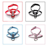 Rhinestone PU Soft Breathable Dog Harness Pet Vest Dog Chest Strap Leash Dog Collar, Size: M
