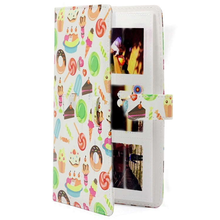 Dessert Pattern 3 inch DIY PU Mini Creativity Insert Type 32 Pages Exquisite Photo Album for Polaroid, Dessert