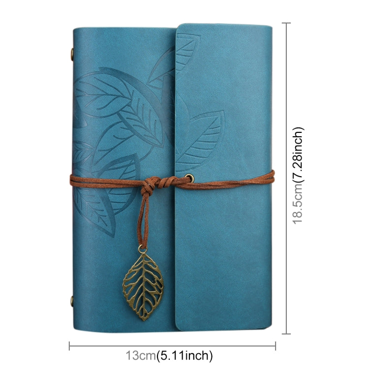 Creative Retro Autumn Leaves Pattern Loose-leaf Travel Diary Notebook, Size: M, M