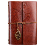 Creative Retro Autumn Leaves Pattern Loose-leaf Travel Diary Notebook, Size: S, S