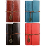 Creative Retro Autumn Leaves Pattern Loose-leaf Travel Diary Notebook, Size: S, S