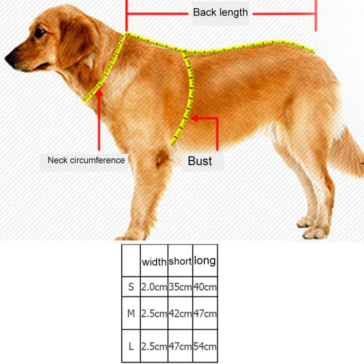 Pet Dogs Polyester Reflective Breathable Pets Collar Traction Lead Leash, Size: L, 2.5*47*54cm, Size: L, 2.5*47*54cm