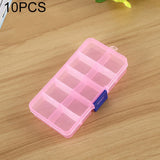 10 PCS Removable Grid Plastic Box Organizer for Jewelry Earring Fishing Hook Small Accessories, Size: Small, 10 Slots, 10 Slots (Pink+Blue), 10 Slots (Orange + blue), 10 Slots (Purple+Blue), 10 Slots (White+Pink), 10 Slots (White+Blue) 10 Slots (Pink+Blue) HC8102FL