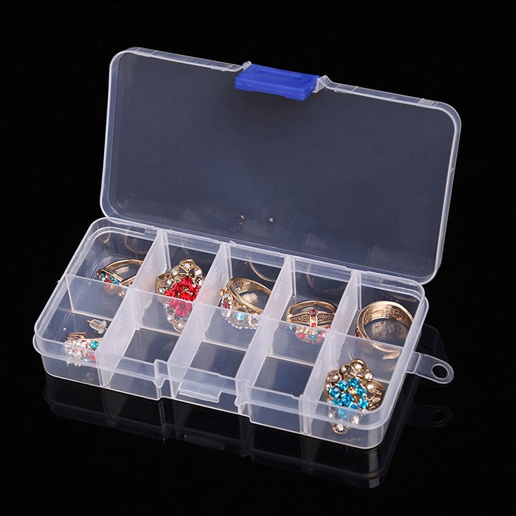 10 PCS Removable Grid Plastic Box Organizer for Jewelry Earring Fishing Hook Small Accessories, Size: Small, 10 Slots, 10 Slots (Pink+Blue), 10 Slots (Orange + blue), 10 Slots (Purple+Blue), 10 Slots (White+Pink), 10 Slots (White+Blue)