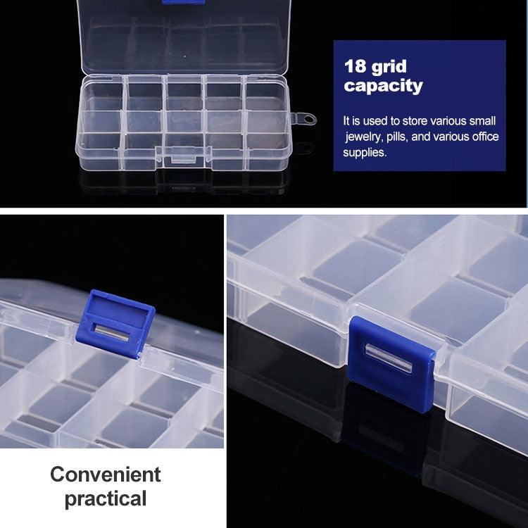 10 PCS Removable Grid Plastic Box Organizer for Jewelry Earring Fishing Hook Small Accessories, Size: Small, 10 Slots, 10 Slots (Pink+Blue), 10 Slots (Orange + blue), 10 Slots (Purple+Blue), 10 Slots (White+Pink), 10 Slots (White+Blue)