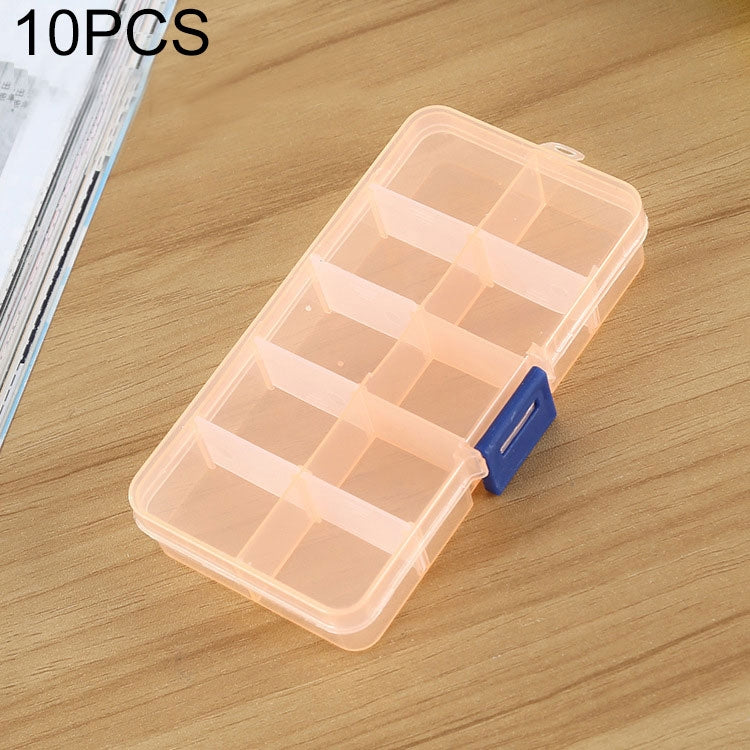 10 PCS Removable Grid Plastic Box Organizer for Jewelry Earring Fishing Hook Small Accessories, Size: Small, 10 Slots, 10 Slots (Pink+Blue), 10 Slots (Orange + blue), 10 Slots (Purple+Blue), 10 Slots (White+Pink), 10 Slots (White+Blue) 10 Slots (Orange + blue) HC8102OL