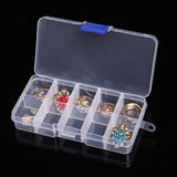 10 PCS Removable Grid Plastic Box Organizer for Jewelry Earring Fishing Hook Small Accessories, Size: Small, 10 Slots, 10 Slots  (White+Blue), 10 Slots (Pink+Blue), 10 Slots (Orange + blue), 10 Slots (Purple+Blue), 10 Slots  (White+Pink)