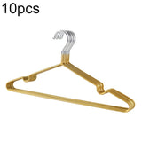 10pcs Household Stainless Steel PVC Coating Anti-skid Traceless Clothes Drying Rack Gold