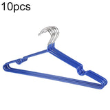 10pcs Household Stainless Steel PVC Coating Anti-skid Traceless Clothes Drying Rack Blue