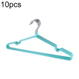 10pcs Household Stainless Steel PVC Coating Anti-skid Traceless Clothes Drying Rack Mint Green