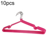 10pcs Household Stainless Steel PVC Coating Anti-skid Traceless Clothes Drying Rack Rose Red