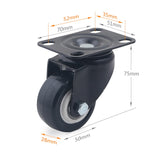 2 PCS 2 inch Furniture Cabinet Coffee Table Silent Universal Wheel, 2 inch Universal Wheel