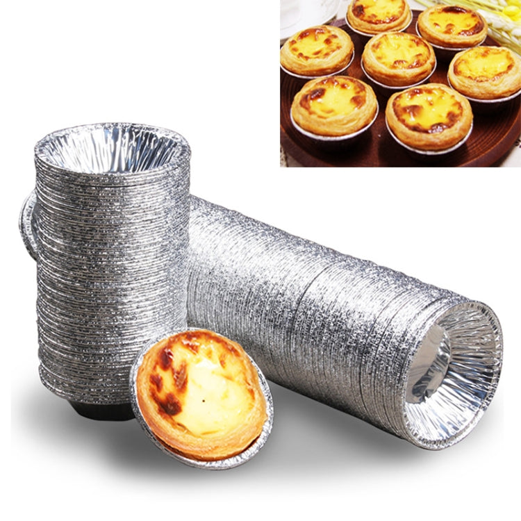 100pcs / Pack Aluminum Foil Egg Tart Cup Cake Holder, Size: 7.5 x 4 x 2cm Default Title