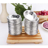 100pcs / Pack Aluminum Foil Egg Tart Cup Cake Holder, Size: 7.5 x 4 x 2cm