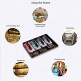 Durable Four-frame ABS Cash Coin Register Insert Tray Cashier Drawer Storage Cash Register Tray Box Classify Organizer, Four-frame (Black)