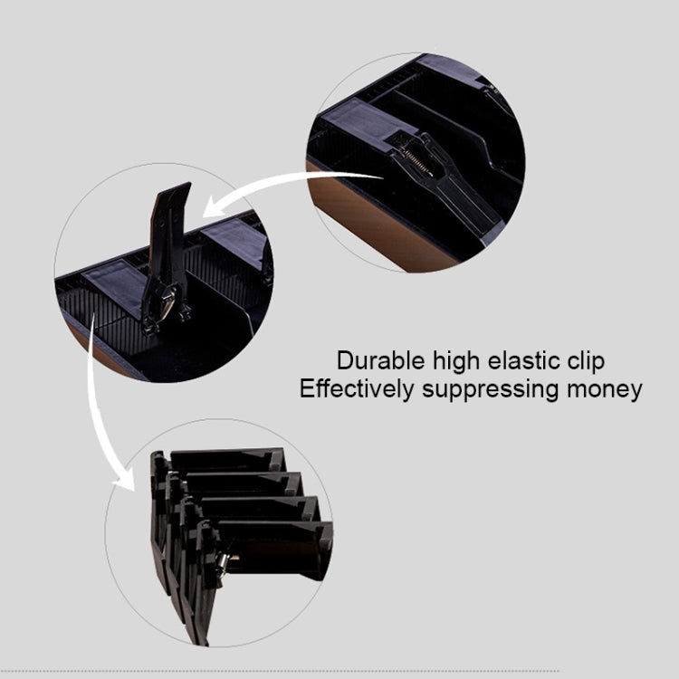 Durable Four-frame ABS Cash Coin Register Insert Tray Cashier Drawer Storage Cash Register Tray Box Classify Organizer, Four-frame (Black)